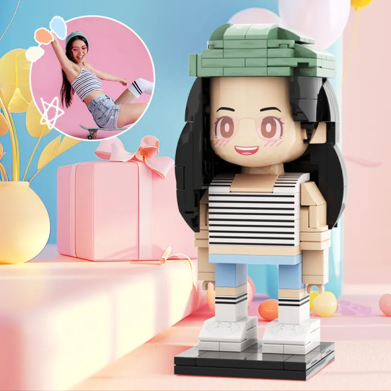 Gepersonaliseerd Brickfiguur – Op maat gemaakt cadeau voor vrouw of meisje
