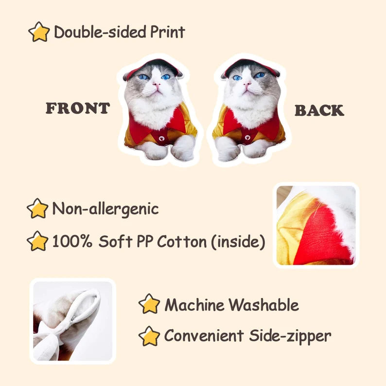 Gepersonaliseerd Kussen – Foto Kussen, Perfect Cadeau voor Dierenliefhebbers & Woondecoratie