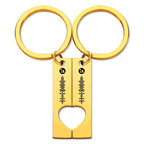 Hart Sleutelhanger met Muziekcode – Gepersonaliseerd Vriendschapscadeau