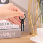 Dubbelzijdig Gegraveerde RVS Sleutelhanger met Scanbare Muziekcode – Uniek Cadeau voor Muziekliefhebbers