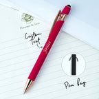 Rode Balpen met Naam & Etui – Gepersonaliseerd Cadeau