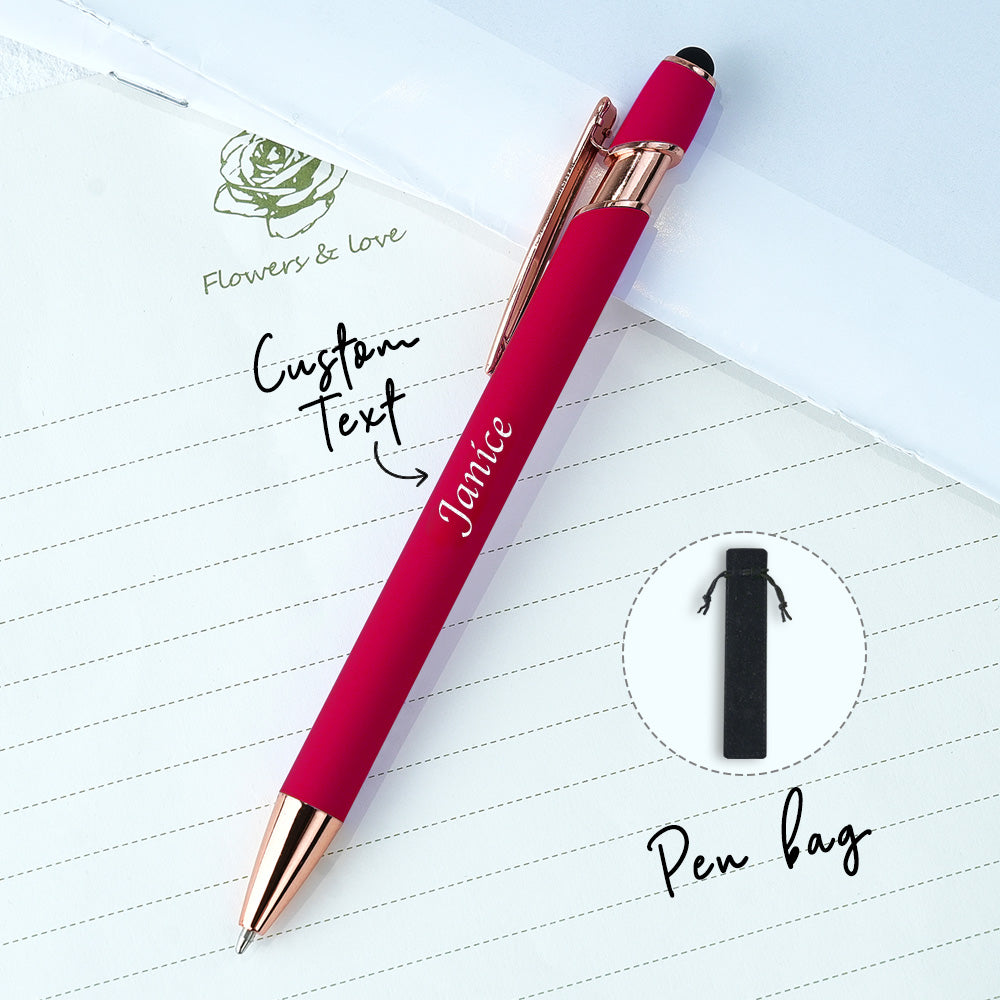 Rode Balpen met Naam & Etui – Gepersonaliseerd Cadeau