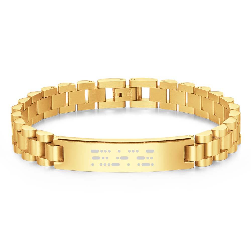Gepersonaliseerde Morsecode herenarmband