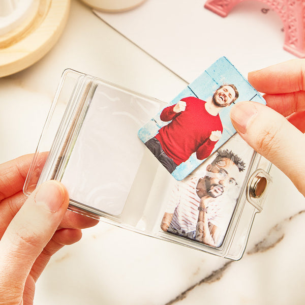 Gepersonaliseerde Mini Fotoalbum Sleutelhanger – Compact Plastic Fotoboekje als Uniek Cadeau