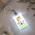 Gepersonaliseerde Sleutelhanger met Foto & Scanbare Muziekcode – Verlichte Quicksand Sleutelhanger, Uniek Cadeau